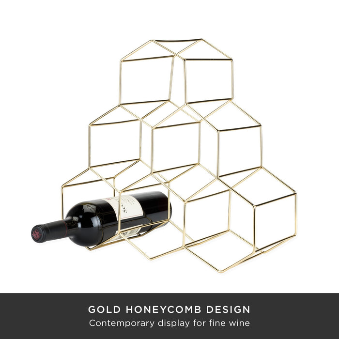 Gold Geo Counter Top Wine Rack by Viski® (5213)