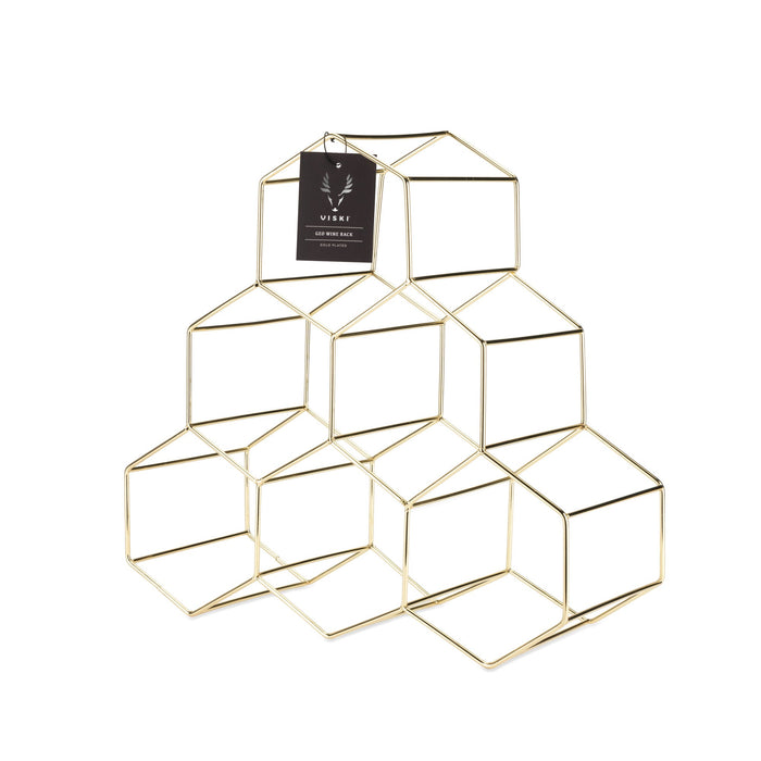 Gold Geo Counter Top Wine Rack by Viski® (5213)