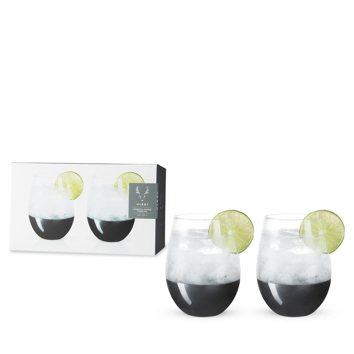 Gunmetal-Dipped Wine Tumblers by Viski (10288)