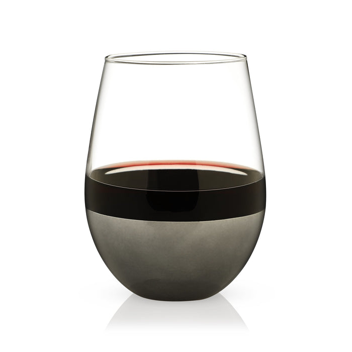 Gunmetal-Dipped Wine Tumblers by Viski (10288)