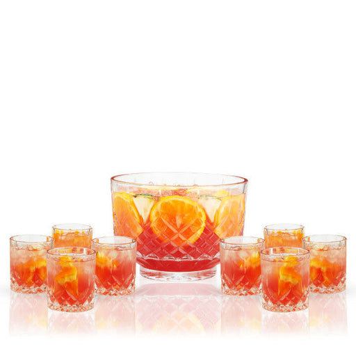 Admiral Punch Bowl with 8 Tumblers by Viski (11039)