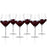 Angled Crystal Burgundy Glasses (Set of 6) by Viski (10852)