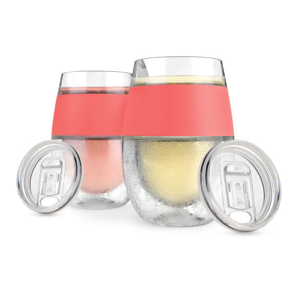 Wine FREEZE™ Cooling Cups and lids (Set of 2) by HOST