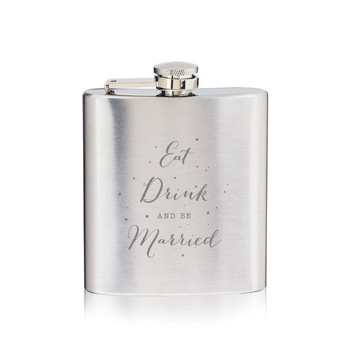 Eat, Drink, & Be Married Stainless Steel Flask by True (11128)