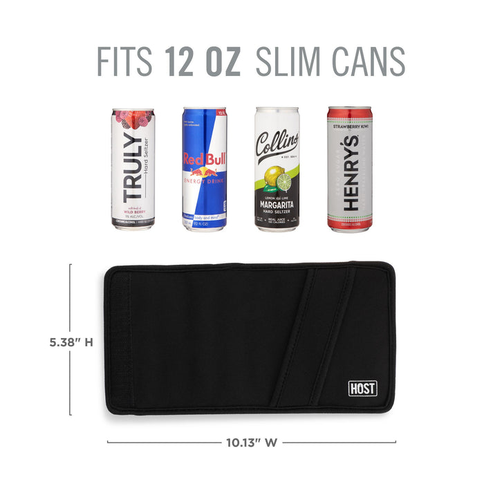 Insta-Chill Slim Can Sleeve in Black by HOST (9917)