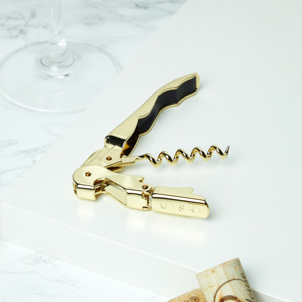 Gold Signature Double Hinged Corkscrew by Viski® (3717)