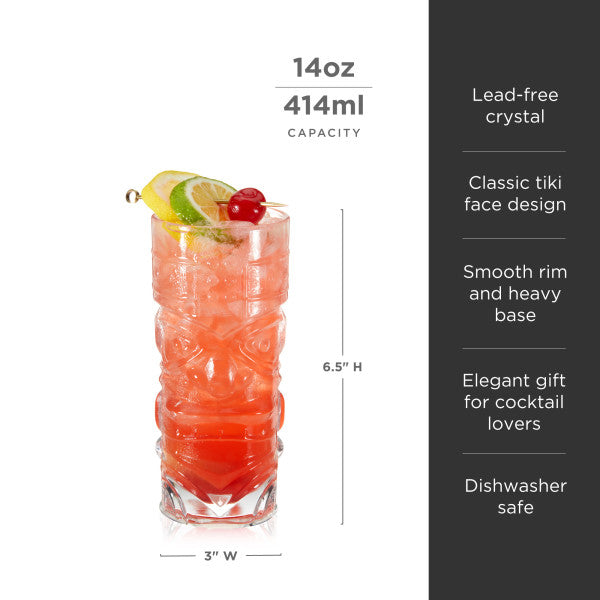 Crystal Tiki Glasses by Viski® (10117)