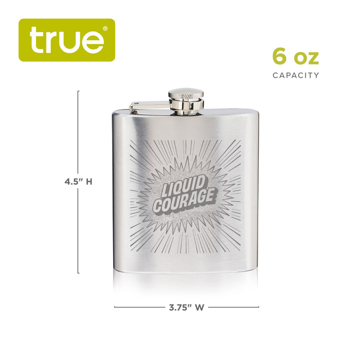 Liquid Courage Stainless Steel Flask by True (11095)