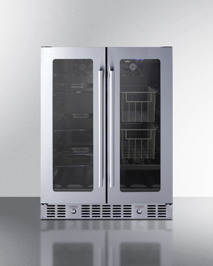 Summit - 24" Built-In Dual-Zone ADA Compliant Produce Built-in/Freestanding Refrigerator (ALFD24WBV)