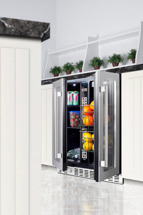 Summit - 24" Built-In Dual-Zone ADA Compliant Produce Built-in/Freestanding Refrigerator (ALFD24WBV)