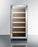 Summit - 15" 23-Bottle Single-Zone ADA Compliant Stainless Steel Glass Door Frame Wine Cooler, Reversible Door (ALWC15CSS)