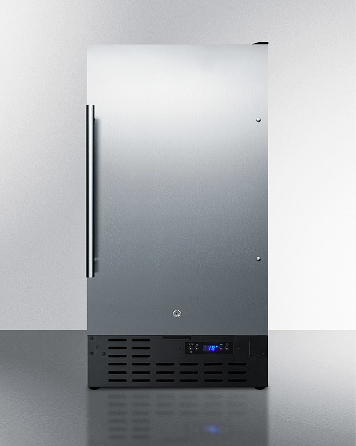 Summit - 18" Drain-Free Ice Maker, 8 lb. Capacity (BIM18SS)