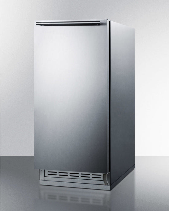 Summit - 16" Stainless Steel Drain-Free Ice Maker, 12 lb. Capacity (BIM25H34)