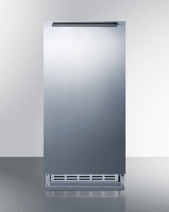 Summit - 16" Stainless Steel Drain-Free Ice Maker, 12 lb. Capacity (BIM25H34)