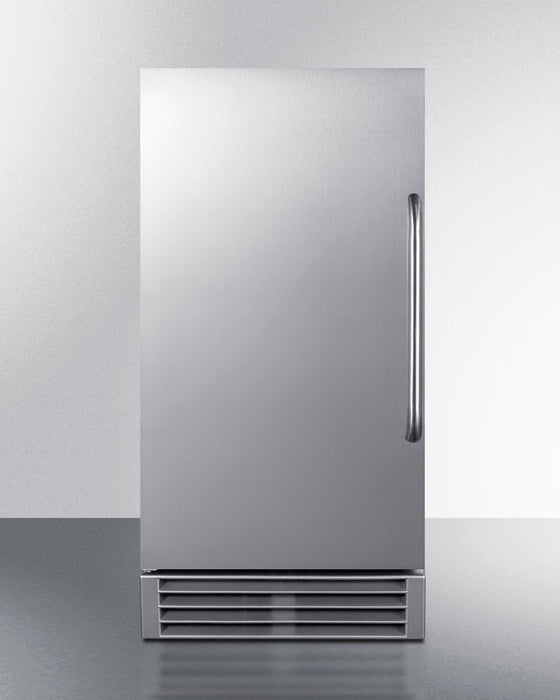 Summit - 15" ADA-Compliant Stainless Steel Built-In Clear Ice Maker, 25 lbs. Storage Capacity (BIM44GCSSADA)