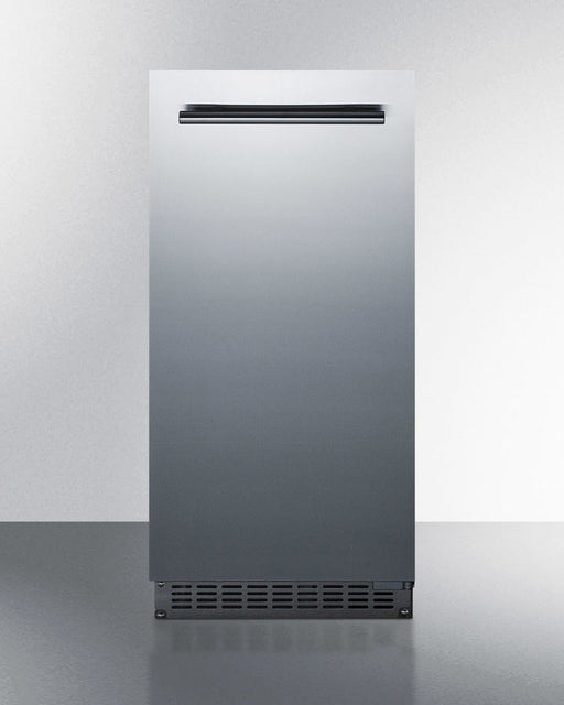 Summit - 15" Indoor/Outdoor Clear Ice Maker, 26 lbs. Storage Capacity with Pump (BIM68OSPUMP)