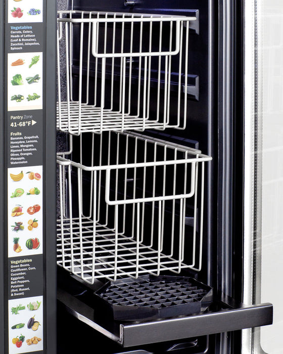 Summit - 24" Built-In Dual-Zone ADA Compliant Produce Built-in/Freestanding Refrigerator (ALFD24WBV)