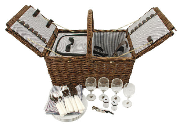 Cape Cod Wicker Picnic Basket by Twine® (2629)