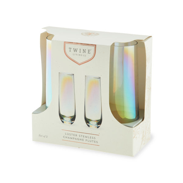 Luster Stemless Champagne Flute Set by Twine (10608)