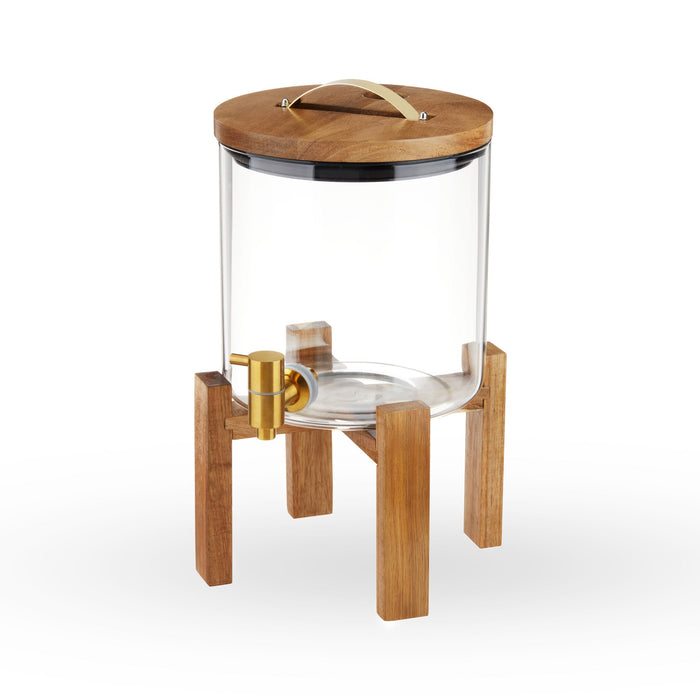 Modern Manor Wood & Glass Drink Dispenser by Twine Living (10957)