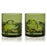 Admiral Cut Crystal Rocks Glasses in Green Viski® (11412)