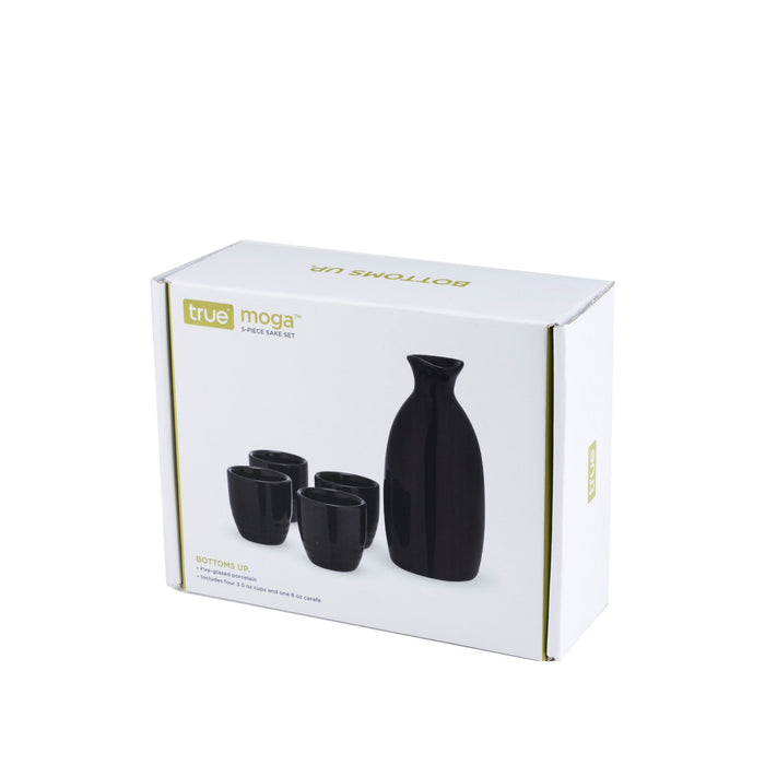 Moga™: 5-Piece Sake Set in Black by True (7455)