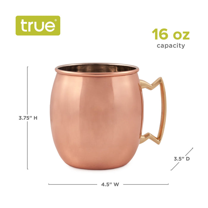 Moscow Mule: Copper Cocktail Mug, 2 Pack, by True (7119)