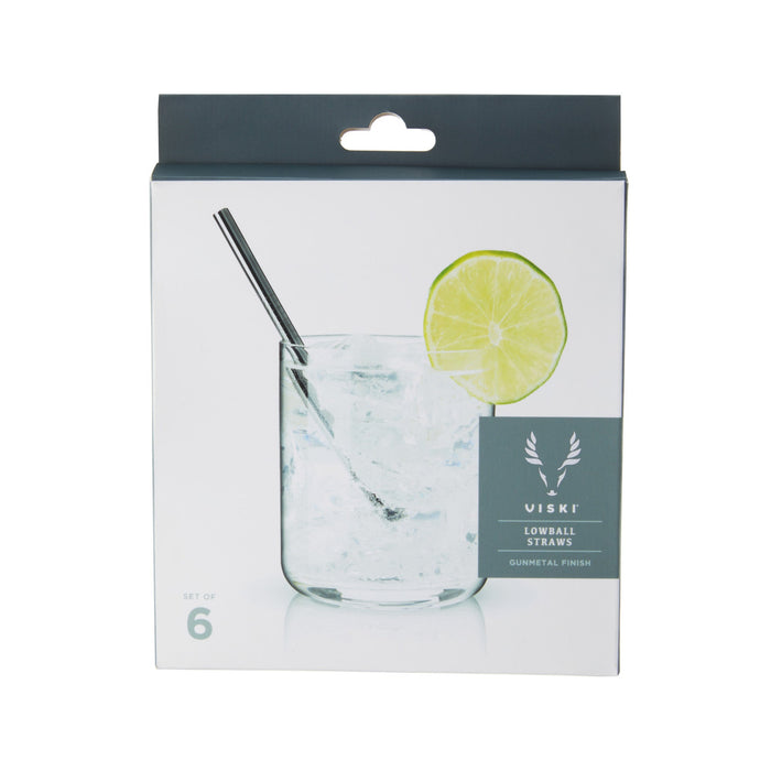 Gunmetal Lowball Straws by Viski (11190)