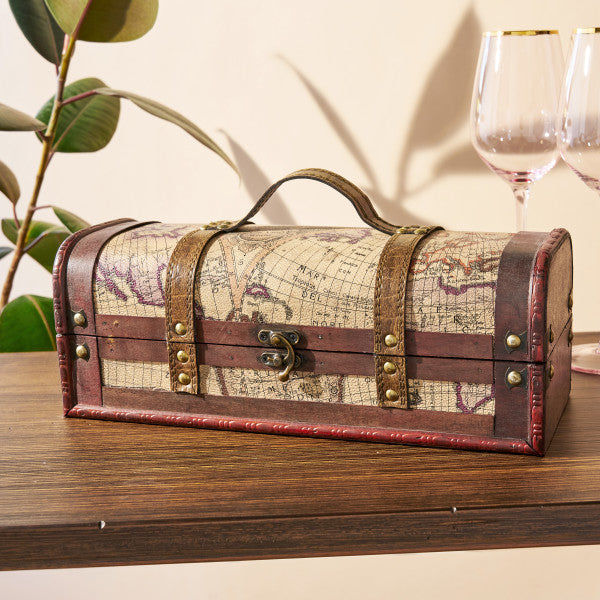 1 Bottle Old World Wooden Wine Box by Twine® (0605)