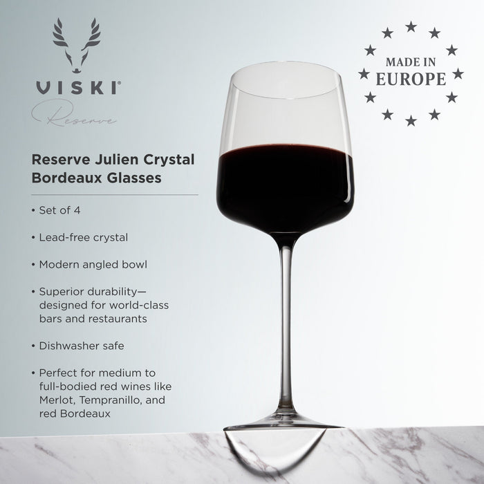 Reserve Julien Crystal Bordeaux Glasses By Viski (set of 4)