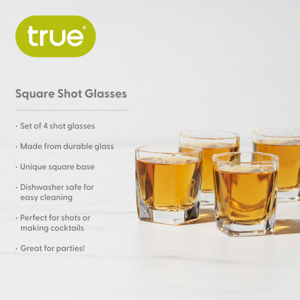 Square Shot Glasses Set of 4 by True (10508)