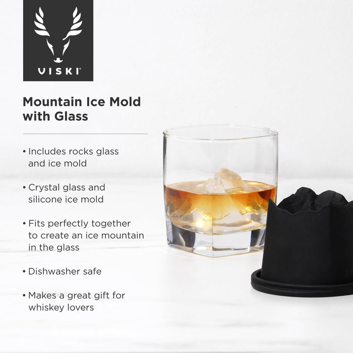 Mountain Ice Mold with 9.5z Glass by Viski