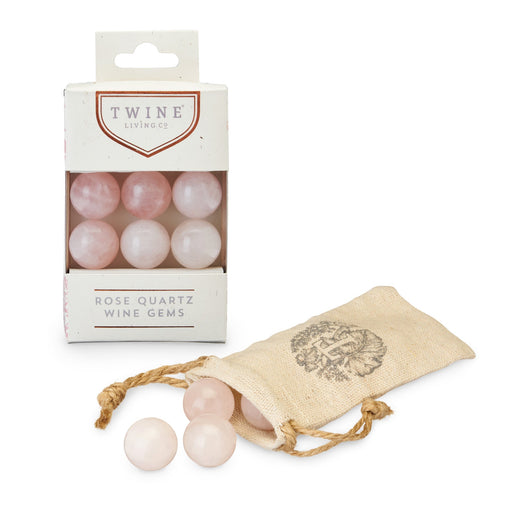 Rose Quartz Wine Gems Set of 6 by Twine Living® (6154)