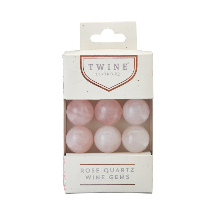 Rose Quartz Wine Gems Set of 6 by Twine Living® (6154)