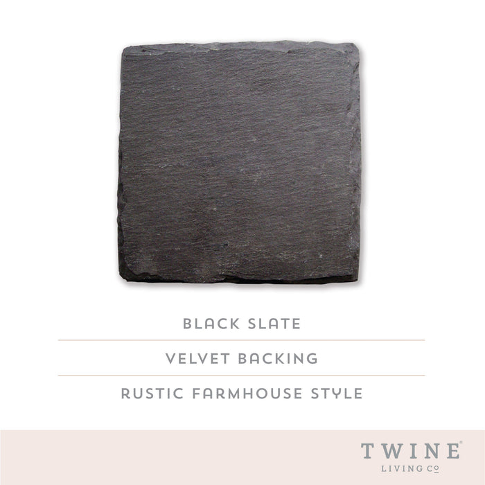 Square Slate Coasters by Twine Living® (5266)