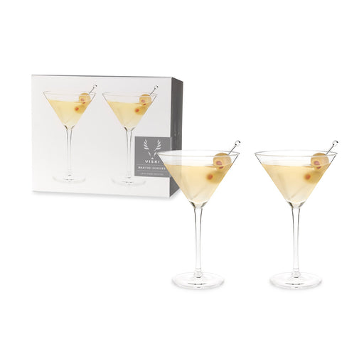 Stemmed Crystal Martini Glasses by Viski® (9129)