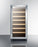 Summit - 15" 33-Bottle Single-Zone Stainless Steel Glass Door Frame Wine Cooler, Reversible Door (SWC1535BCSS)