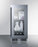 Summit - 15" Black Cabinet w/ Stainless Steel Glass Door Frame Single-Zone Beverage Center (CL156BV)