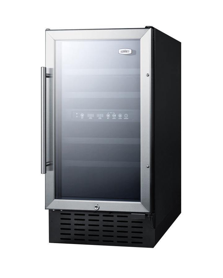 Summit - 18" 28-Bottle Dual-Zone ADA Compliant Glass Door Wine Cooler (SWC182ZADA)