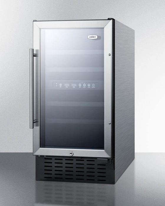 Summit - 18" 28-Bottle Dual-Zone ADA Compliant Glass Door Wine Cooler (SWC182ZADA)