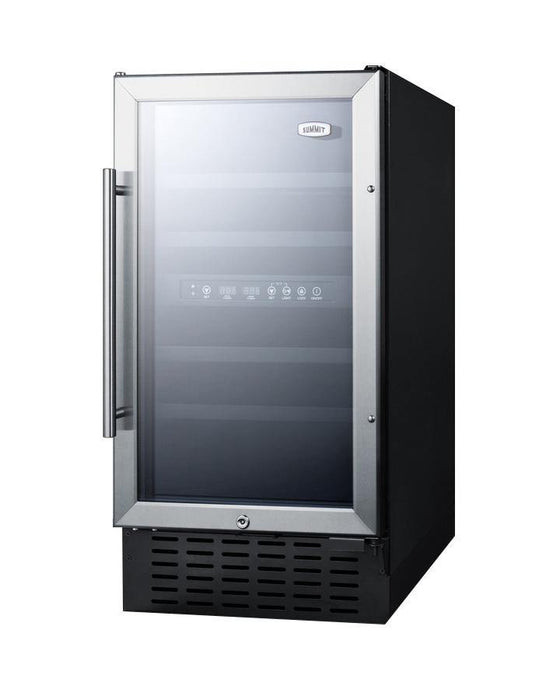 Summit - 18" 28-Bottle Dual-Zone Glass Door Wine Cooler (SWC182Z)