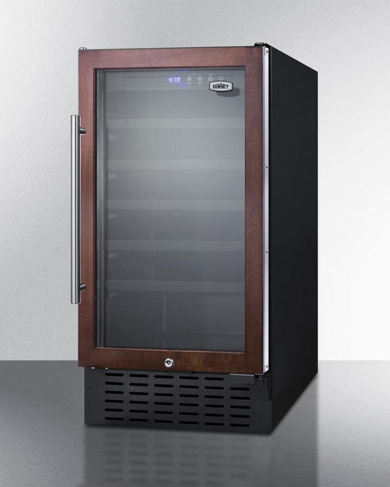 Summit - 18" 34-Bottle Single-Zone Glass Door Wine Cooler (SWC1840B)