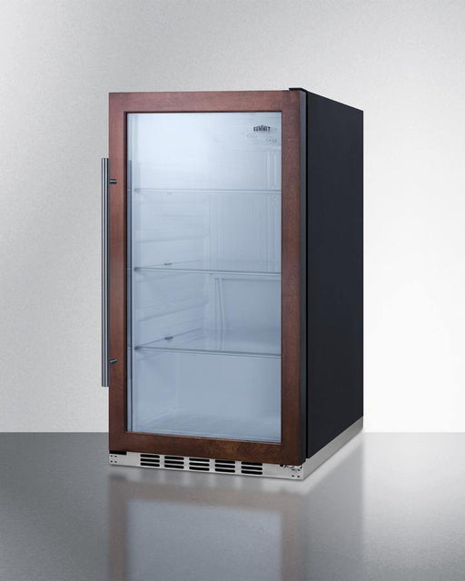 Summit - 19"  Shallow Depth Glass Door Panel- Ready Frame Beverage Center (SPR489OSPNR)