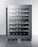 Summit - 24" 36-Bottle Dual-Zone Black Cabinet Stainless Steel Glass Door Frame Wine Cooler (CL244WC)