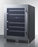 Summit - 24" 36-Bottle Dual-Zone Black Cabinet Stainless Steel Glass Door Frame Wine Cooler (CL244WC)