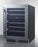 Summit - 24" 36-Bottle Dual-Zone Black Cabinet Stainless Steel Glass Door Frame Wine Cooler (CL244WC)