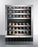 Summit - 24"  46-Bottle Dual-Zone Wine Cooler w/ Tempered Glass Stainless Steel Frame Door, Black/Stainless Steel Wrapped Cabinet (SWC530BLBIST)