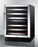 Summit - 24"  46-Bottle Dual-Zone Wine Cooler w/ Tempered Glass Stainless Steel Frame Door, Black/Stainless Steel Wrapped Cabinet (SWC530BLBIST)