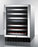 Summit - 24"  46-Bottle Dual-Zone Wine Cooler w/ Tempered Glass Stainless Steel Frame Door, Black/Stainless Steel Wrapped Cabinet (SWC530BLBIST)