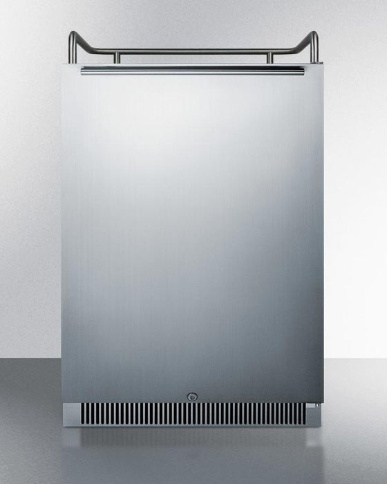 Summit - 24" Wide Frost-free Kegerator, Stainless Steel/Panel Ready Door No Tapping Kit (SBC677BINK)